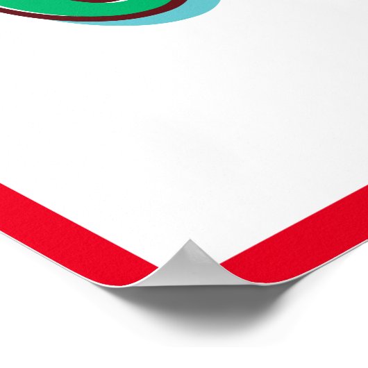 Frohe Weihnachts-dekorative Typografie-Script Poster (Ecke)