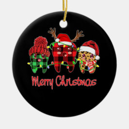 Frohe Weihnachts Dental Assistant Tooth Leopard Keramik Ornament