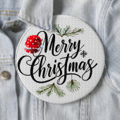 Frohe Weihnachts-Design-Kunst. Button (Beispiel)