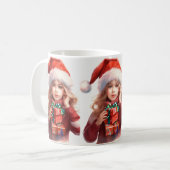 Frohe Weihnachts-Design-Tasse| Kaffeetasse (Vorderseite Links)