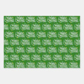 Frohe Weihnachts-Design Wrapping Paper Sheets Geschenkpapier Set (Vorderseite 3)