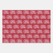 Frohe Weihnachts-Design Wrapping Paper Sheets Geschenkpapier Set (Vorderseite 2)