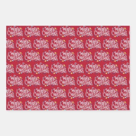 Frohe Weihnachts-Design Wrapping Paper Sheets Geschenkpapier Set (Vorderseite 2)