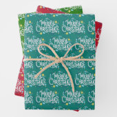 Frohe Weihnachts-Design Wrapping Paper Sheets Geschenkpapier Set (Beispiel)