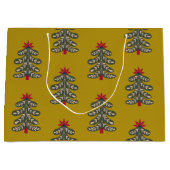 Frohe Weihnachts-Detail-Geschenktasche Große Geschenktüte (Vorderseite)