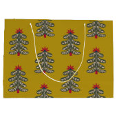 Frohe Weihnachts-Detail-Geschenktasche Große Geschenktüte (Rückseite)