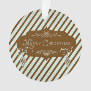 Frohe Weihnachts-Diagonal Streifen Acryl Ornament
