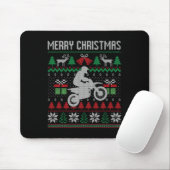 Frohe Weihnachts-Dirt-Bike Santa Funny Familienspi Mousepad (Mit Mouse)