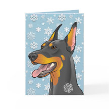 Frohe Weihnachts Doberman Dog Anpassbare Karte