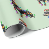 Frohe Weihnachts Doberman Dog in Santa's Hat Geschenkpapier (Rolleneckpunkt)