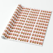 Frohe Weihnachts Dog Paw Prints Geschenkwrap Geschenkpapier (Ungerollt)