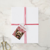 Frohe Weihnachts Dogmas Yorkie Terrier Yorkshire Geschenkanhänger (Mit Garn)