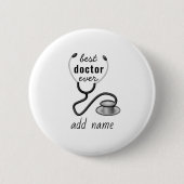 Frohe Weihnachts-Doktor-Wertschätzung Holiday Desi Button (Vorderseite)