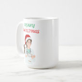 Frohe Weihnachts-Doktor-Wertschätzung Holiday Desi Kaffeetasse (Vorderseite Links)