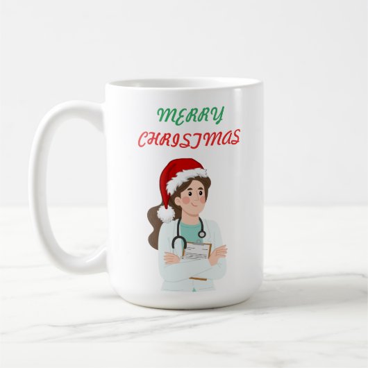 Frohe Weihnachts-Doktor-Wertschätzung Holiday Desi Kaffeetasse (Links)