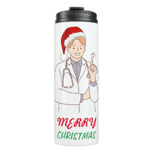 Frohe Weihnachts-Doktor-Wertschätzung Holiday Desi Thermosbecher