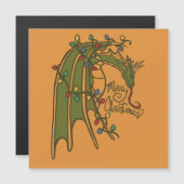 Frohe Weihnachts Dragon Geek Holidays Magnetkarte (Vorne/Hinten)