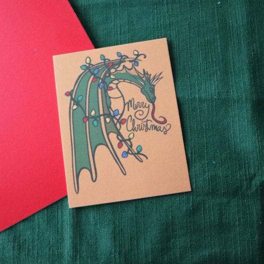 Frohe Weihnachts Dragon Geek Holidays Postkarte