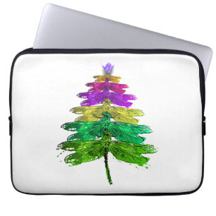 Frohe Weihnachts-Dragonfly Weihnachtsbaum T Shirt Laptopschutzhülle