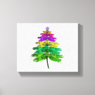 Frohe Weihnachts-Dragonfly Weihnachtsbaum T Shirt Leinwanddruck