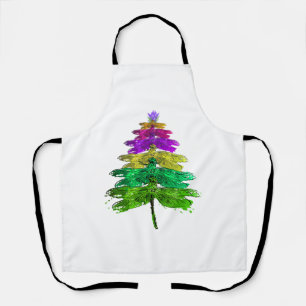 Frohe Weihnachts-Dragonfly Weihnachtsbaum T Shirt Schürze
