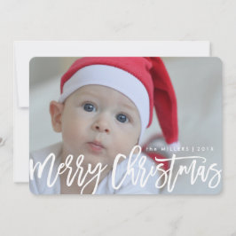 Frohe Weihnachts-Drehbuch voller Foto Feiertagskarte