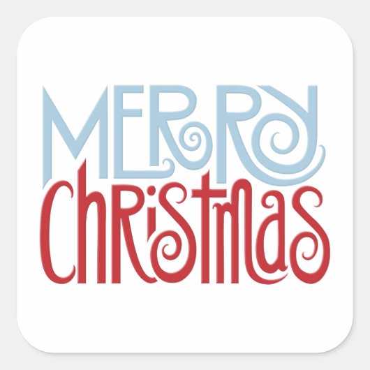 Frohe Weihnachts dunkelblau Square Sticker (Vorderseite)