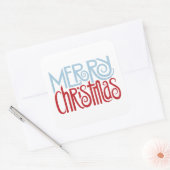 Frohe Weihnachts dunkelblau Square Sticker (Umschlag)