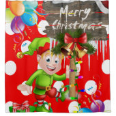 Frohe Weihnachts-Duschvorhang, Elf Duschvorhang (Vorderseite)