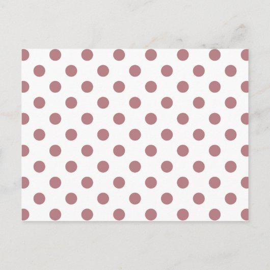 Frohe Weihnachts Dusty Rose Pink Polka Staub Postkarte (Rückseite)