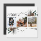 Frohe Weihnachts Dusty Winter Holiday Card Magnet (Vorne/Hinten)
