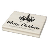 Frohe Weihnachts Einhorn, Familie groß Gummistempel (Stempel)