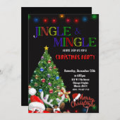 Frohe Weihnachts-Einladung, Jingle & Mingle einlad Einladung (Vorne/Hinten)
