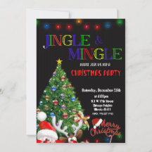 Frohe Weihnachts-Einladung, Jingle & Mingle einlad