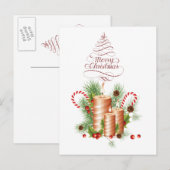 Frohe Weihnachts-Einladung PostCard Einladungspostkarte (Vorne/Hinten)