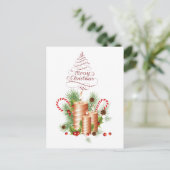 Frohe Weihnachts-Einladung PostCard Einladungspostkarte (Stehend Vorderseite)