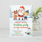 Frohe Weihnachts-Einladung Weihnachten Party laden Einladung (Stehend Vorderseite)