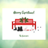 Frohe Weihnachts-Eis Skate Familienfenster Windsch Fensteraufkleber (Blatt 3)