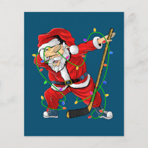 Frohe Weihnachts-Eishockey Dabbing Weihnachtsmann Flyer