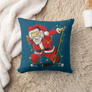 Frohe Weihnachts-Eishockey Dabbing Weihnachtsmann Kissen