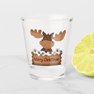 Frohe Weihnachts-Elch-Shot-Glas Schnapsglas