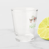 Frohe Weihnachts-Elch-Shot-Glas Schnapsglas (Links)