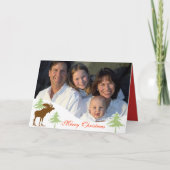 Frohe Weihnachts Elche 3 Pines Feiertagskarte (Vorderseite)