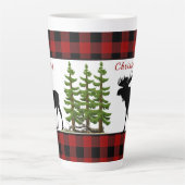 Frohe Weihnachts Elche Latte Tasse (Vorderseite)