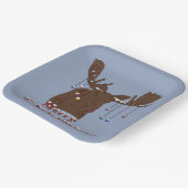 Frohe Weihnachts-Elche Papier Teller (Gewinkelt)