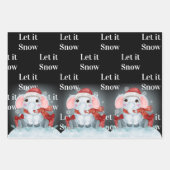 Frohe Weihnachts-Elefantenwrapping Paper Sheets Geschenkpapier Set (Vorderseite 3)