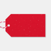 Frohe Weihnachts elegante Drehbuch Rot Urlaub Geschenkanhänger (Rückseite Horizontal)