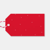 Frohe Weihnachts elegante Drehbuch Rot Urlaub Geschenkanhänger (Rückseite Horizontal)