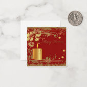 Frohe Weihnachts-elegante Note Card Mitteilungskarte (Vorderseite/Rückseite Beispiel)