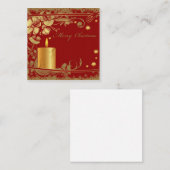 Frohe Weihnachts-elegante Note Card Mitteilungskarte (Vorne/Hinten)